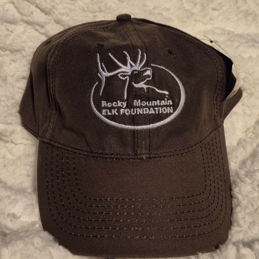 Rocky Mountain Elk Foundation Dark Brown Velcroback Hat - New